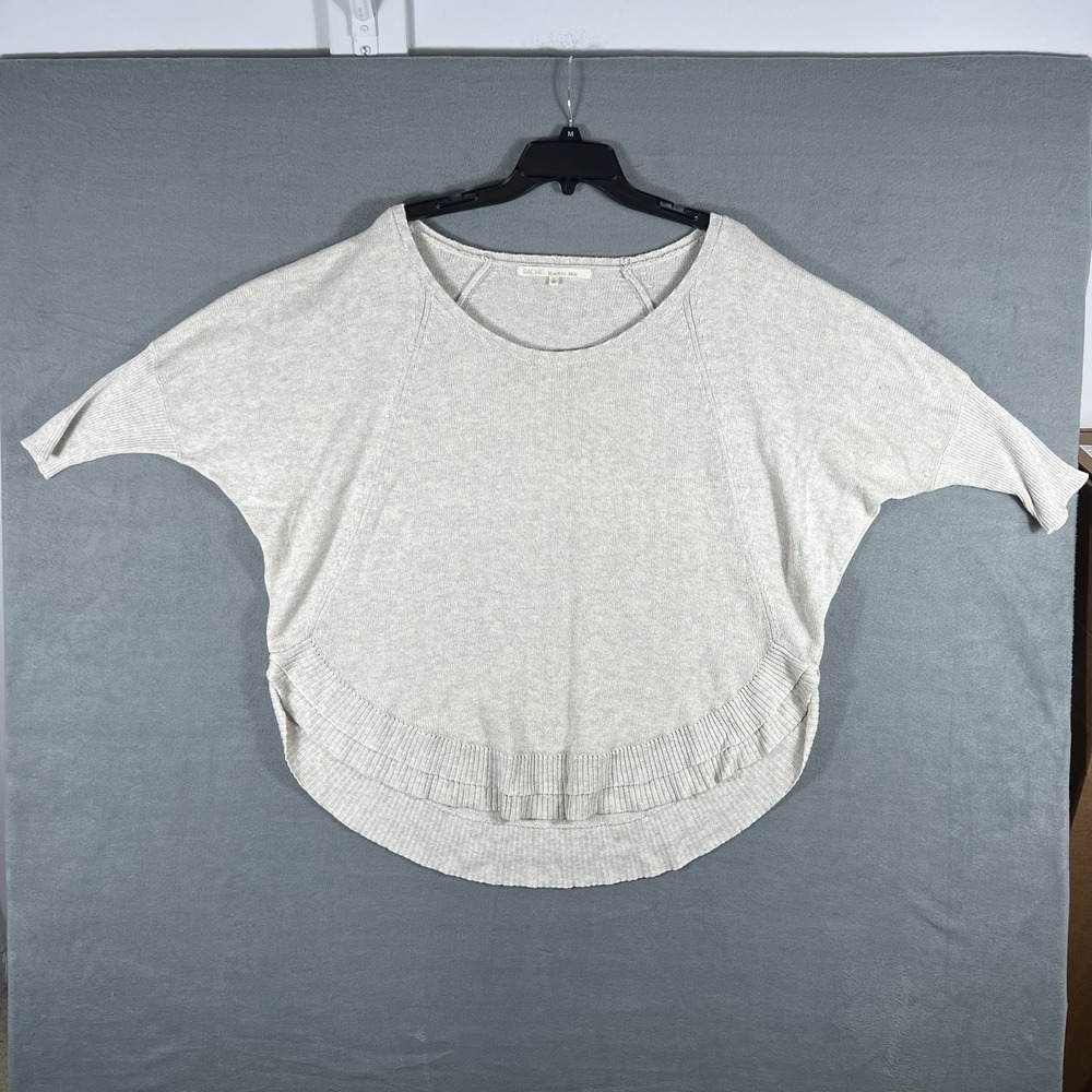 Rachel Roy Women's L Large Heather Gray Dolman Sleeve Knit Sweater Top Relaxed